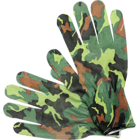 Rukavice zahradní camuflage dub 8" FLO 74113