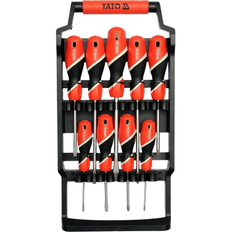 Sada šroubováků 9 ks magnetické CrMo se stojanem YATO YT-25968