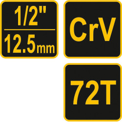 Ráčna 1/2" 250 mm vyhnutá poplastovaná Vorel 53577