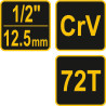 Ráčna 1/2" 250 mm vyhnutá poplastovaná Vorel 53577