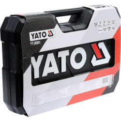 Gola sada 1/2", 1/4" + příslušenství 122 ks YATO YT-38901