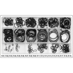 Pojistné kroužky sada 300ks, R1-R19, pr. 3 -32mm YATO YT-06880