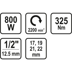 Elektrický rázový utahovák 800W ,325Nm Sthor 57091
