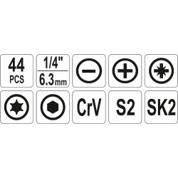 Sada nářadí brašna 44 ks YATO YT-39280