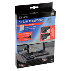 Držák telefonu s podložkou a kabelem micro USB Compass 06259
