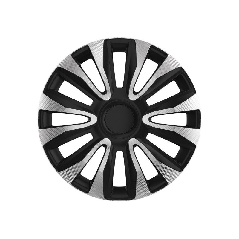 Poklice na kola AVALONE Carbon SILVER/BLACK 15"