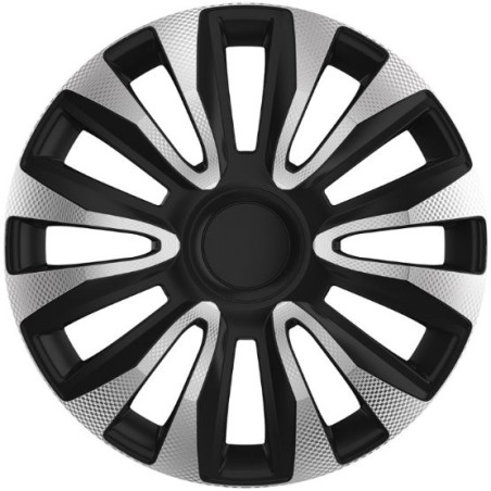 Poklice na kola AVALONE Carbon SILVER/BLACK 15"