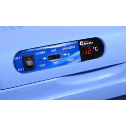 Chladící box 25litrů BLUE 220/12V displej Compass 07121