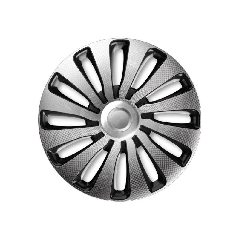 Poklice na kola SEPANG Carbon SILVER-BLACK 16"
