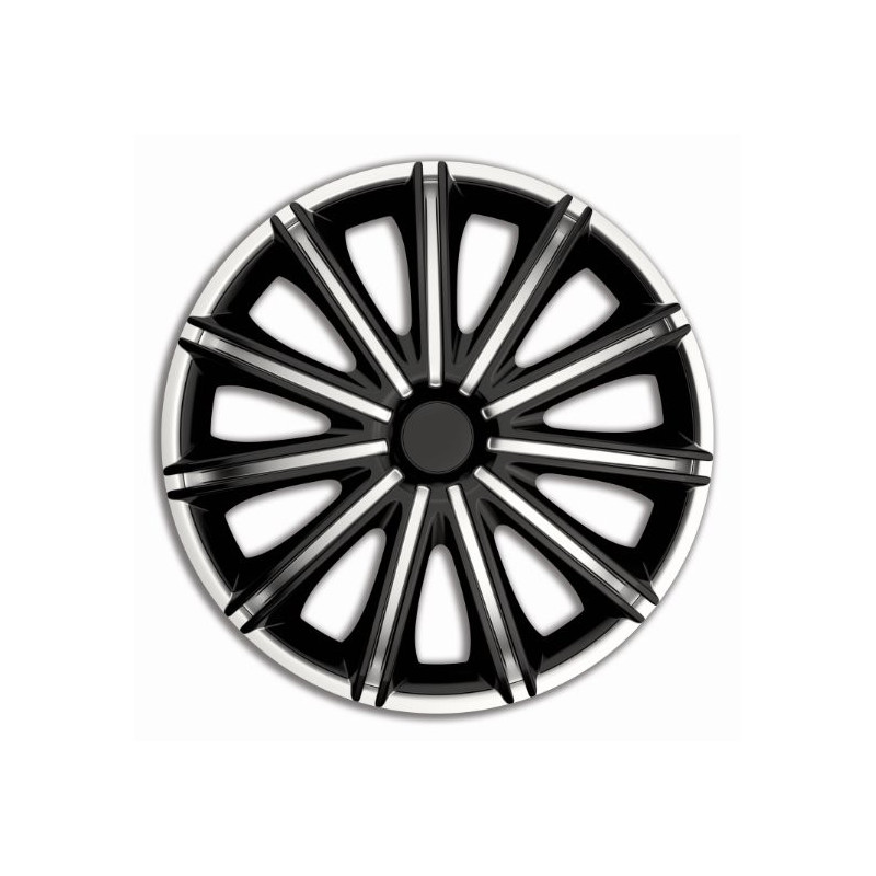 Poklice na kola NERO SILVER/BLACK 15"