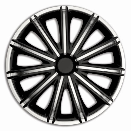 Poklice na kola NERO SILVER/BLACK 15"