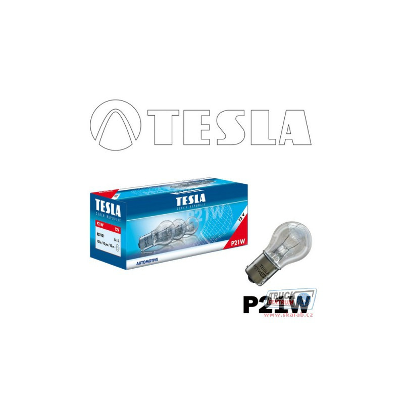 Autožárovka 12V 21W BA15s P21W TESLA - 10ks