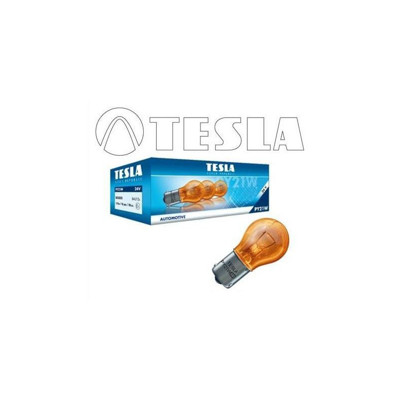 Autožárovka 12V 21W BAU15s PY21W ORANGE TESLA - 10ks