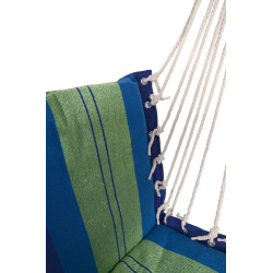 Houpací síť k sezení 95x50cm modro-zelená