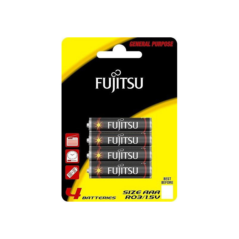 Baterie zinková AAA Fujitsu, blistr 4ks