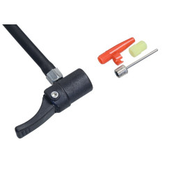 Hustilka nožní s manometrem jednopístová 120mm Compass 09153