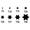 TORX sada 8ks T9-T40 Compass 09423