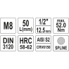 Nástavec  1/2" bit vícezubý M8 YATO YT-04342