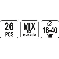 Hadicové spony sada 26 ks YATO YT-06782