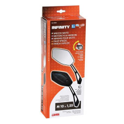Univerzální zrcátka na motorku M10x1,25 LAMPA INFINITY 90129
