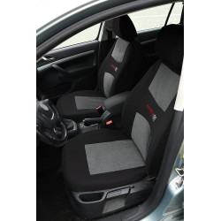 Potahy sedadel sada 9ks CARBON DARK černé AIRBAG Compass 31689