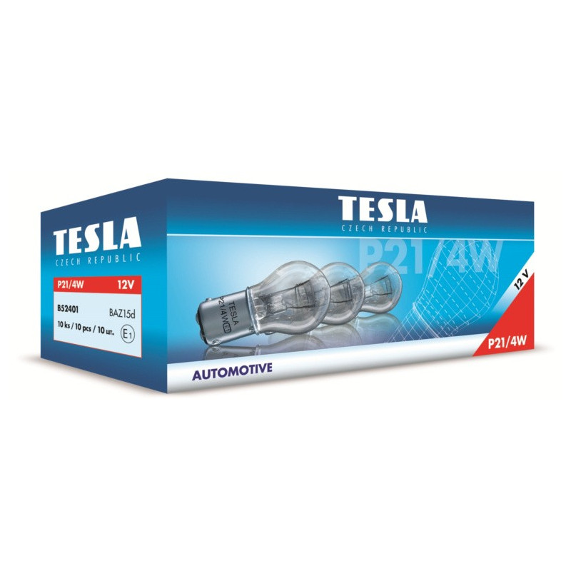 autožárovka P21/4W  BAZ15d 12V 21/4W TESLA B52401