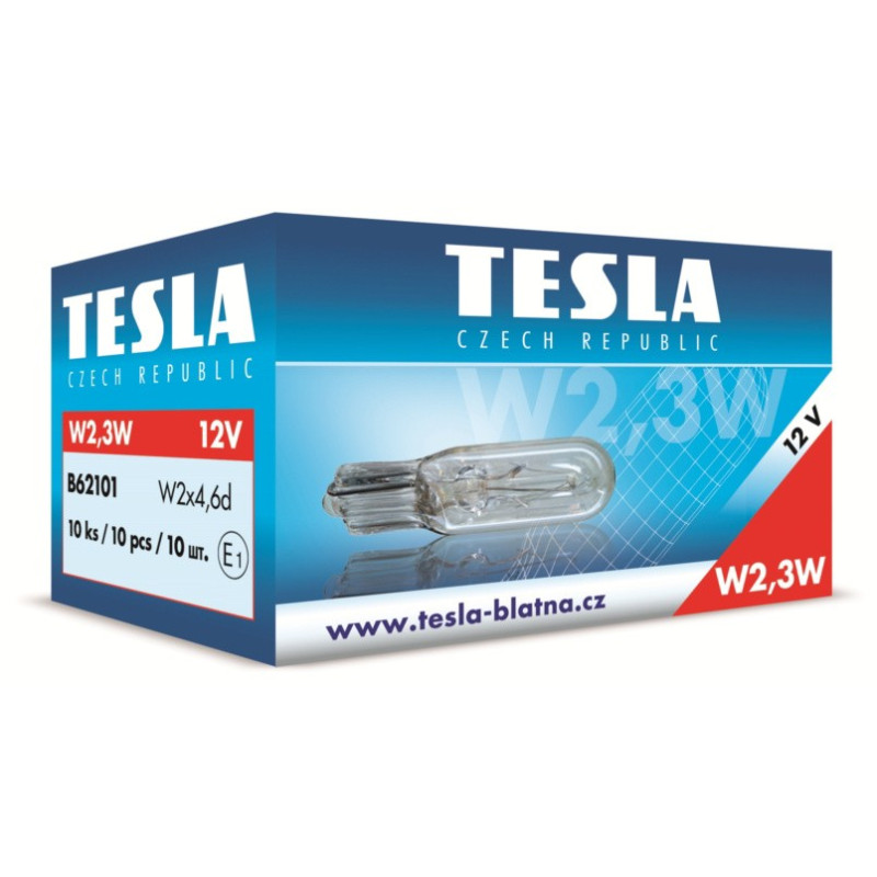 Autožárovka 12V W2.3W W2x4.6d TESLA B62101