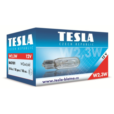 Autožárovka 12V W2.3W W2x4.6d TESLA B62101