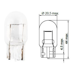 Autožárovka 12V W21W W3x16d TESLA B62201