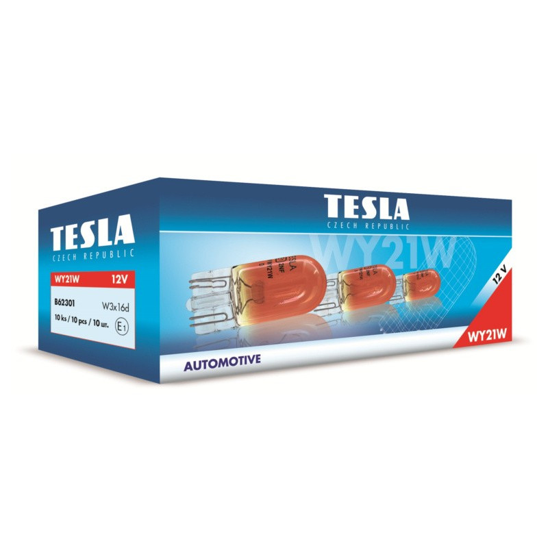 Autožárovka 12V WY21W W3x16d TESLA B62301