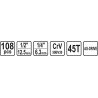 Gola sada 1/2" 108 ks STHOR 58685