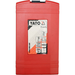 Sada vrtáků do železa HSS TITAN 25ks 1-13mm YATO YT-44676
