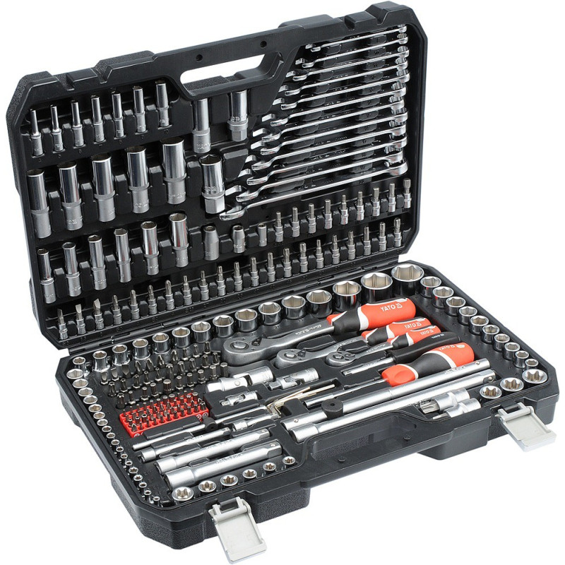Gola sada 1/2", 3/8", 1/4" + příslušenství 216 ks YATO YT-38841