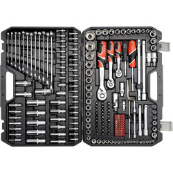 Gola sada 1/2", 3/8", 1/4" + příslušenství 216 ks YATO YT-38841