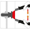 Nýtovací kleště pro matice 200mm M3,M4 M5,M6 YATO YT-36140