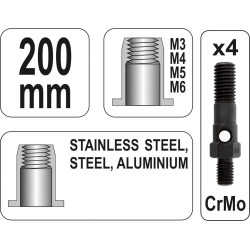 Nýtovací kleště pro matice 200mm M3,M4 M5,M6 YATO YT-36140