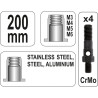 Nýtovací kleště pro matice 200mm M3,M4 M5,M6 YATO YT-36140