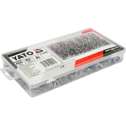 Nýt hliníkový sada 400ks (2,4, 3,2, 4,0, 4,8mm) YATO YT-36420