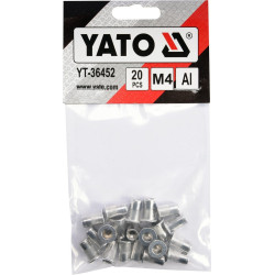 Nýtovací matice hliníková M4 20ks YATO YT-36452