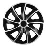 Poklice na kola QUAD BICOLOR SILVER/BLACK 16"