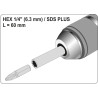 Adaptér SDS+ HEX 1/4" YATO YT-04690