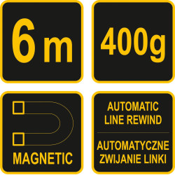 Olovnice magnetická 400 g 6m Vorel 17310