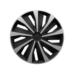 Poklice na kola TURBO Silver / Black 14"