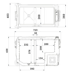 Chladící box DUAL kompresor 50l 230/24/12V -20°C Compass 07087