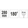 Kleště na ohýbání plechu 280 mm 180° rovné YATO YT-5415