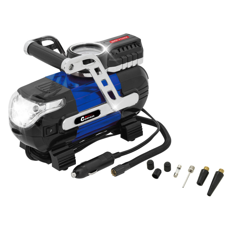 Kompresor 12V HIGH POWER se světlem 