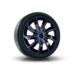 Poklice na kole 17" QUAD BICOLOR BLACK/BLUE