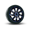 Poklice na kole 17" QUAD BICOLOR BLACK/BLUE