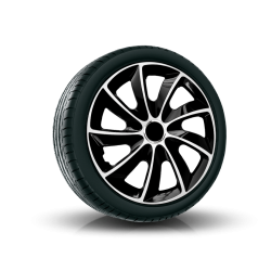 Poklice na kola QUAD BICOLOR BLACK/White 15"