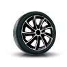 Poklice na kola QUAD BICOLOR BLACK/White 15"